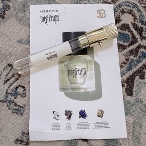 Heretic Nosferatu Eau De Parfum Gold and Black Travel fragrance Scentbird vial